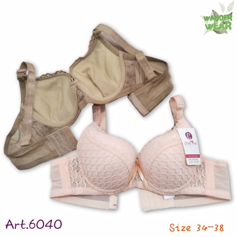 Bra/ BH Wanita Busa Sedang Berkawat Cup B Full Brukat Chelyne 6040
