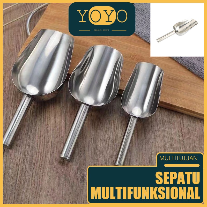 Sendok Sekop Scoop Stainless Steel Es Batu Beras Gula Makanan kering — 9