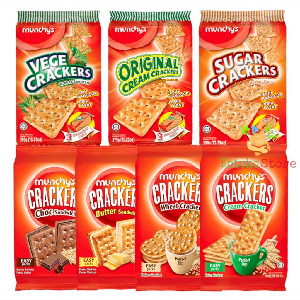 

Munchy's Biskuit Cream Crackers Sugar Crackers Wheat Crackers / Munchys Biskuit Sandwich