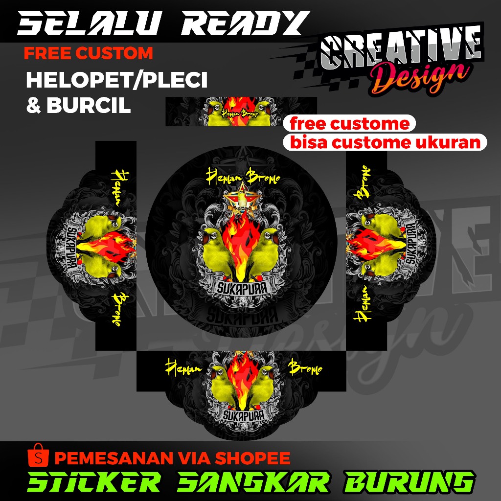 STICKER TEBOK PLECI/HELOPET CUSTOME
