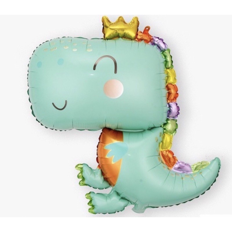 Balon foil karakter hewan dinosaurus mahkota / balloon animal dino dinosaur dinosaurs binatang juras