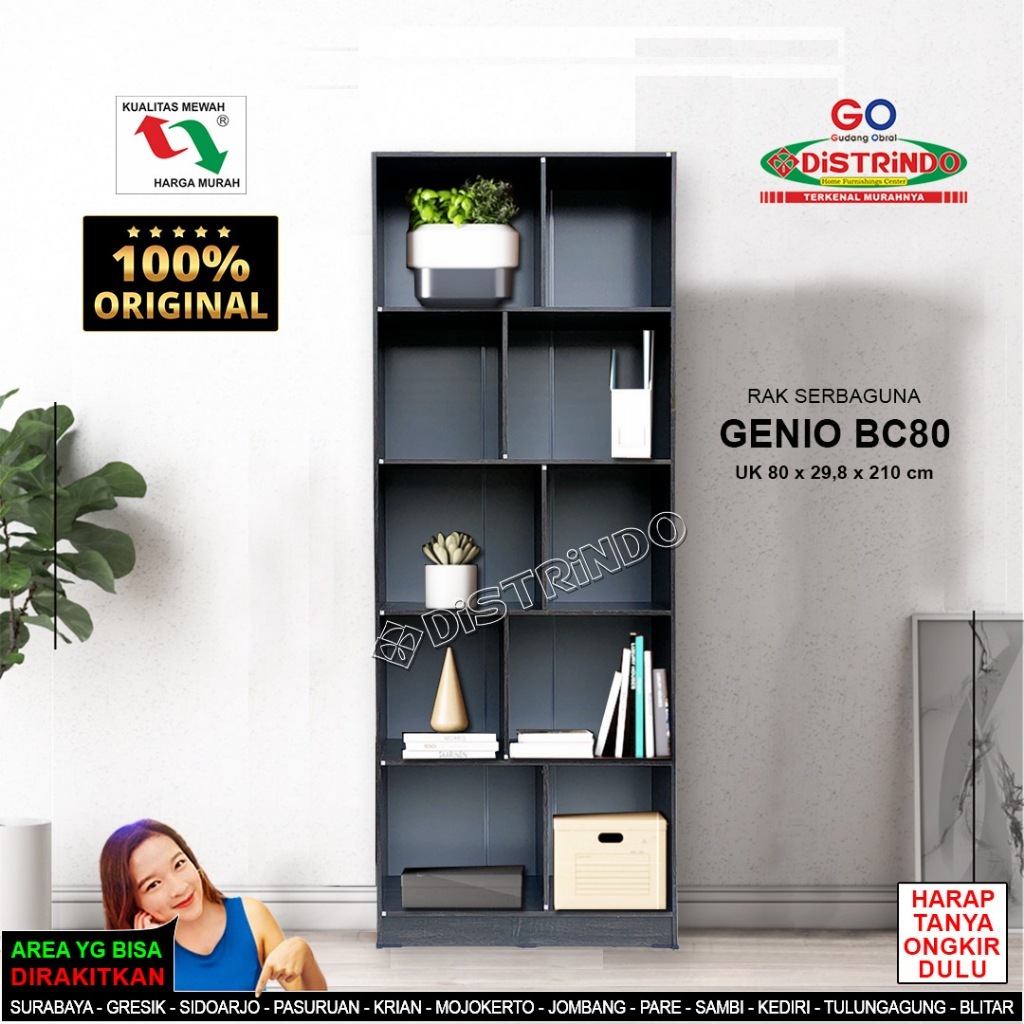 DISTRINDO Rak Serbaguna / Rak Buku 10Ruang