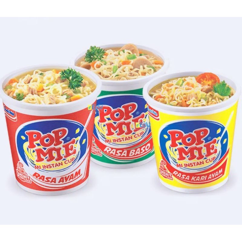 

Pop Mie Rasa Kari Ayam Bawang Soto Ayam Baso Jumbo 75gr 1 dus 24 Pcs