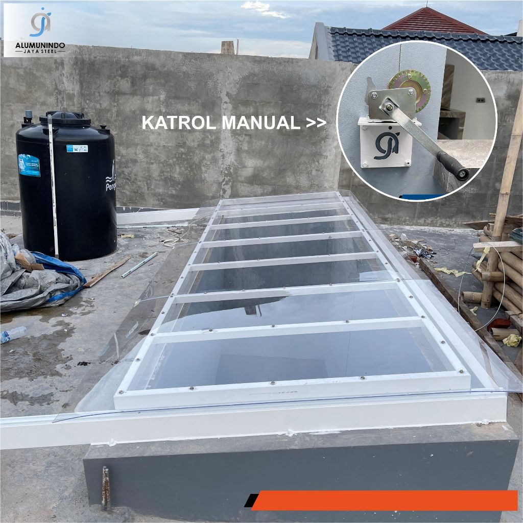 Kanopi Sliding Manual Solar Flat