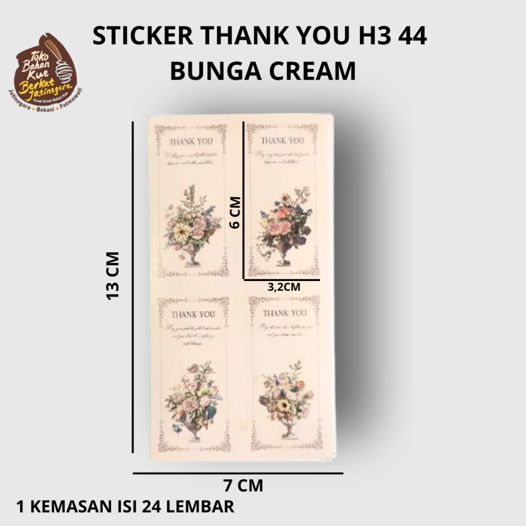 

STICKER THANK YOU H2/H3 / STICKER THANYOU / LEBEL / MAINAN