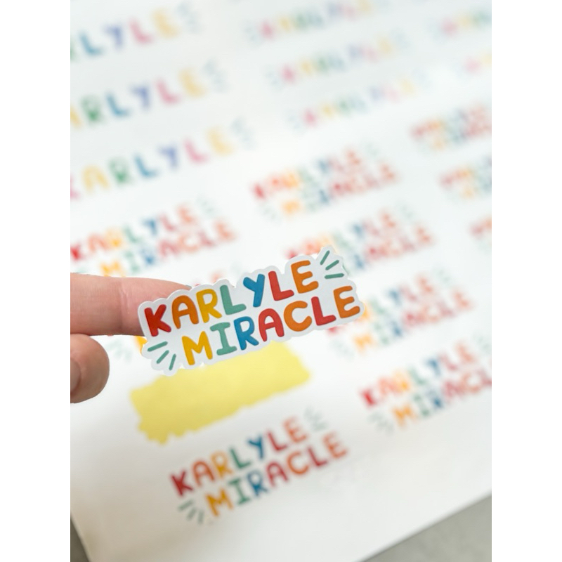 

Sticker Nama Waterproof Custom untuk buku alat tulis botol Sticker Sekolah