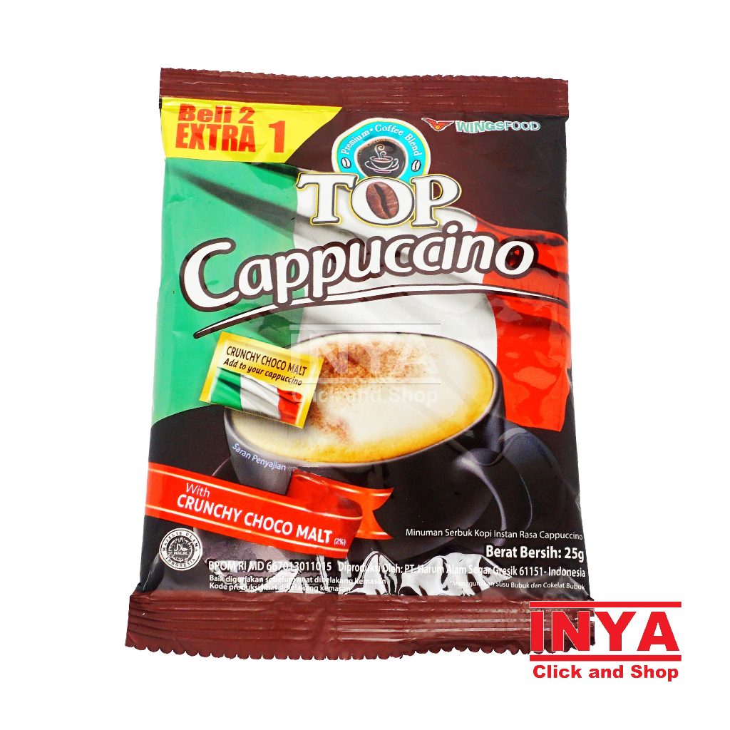 

TOP Cappucino With Crunchy Choco Malt 25gr Sachet - Kopi Instan