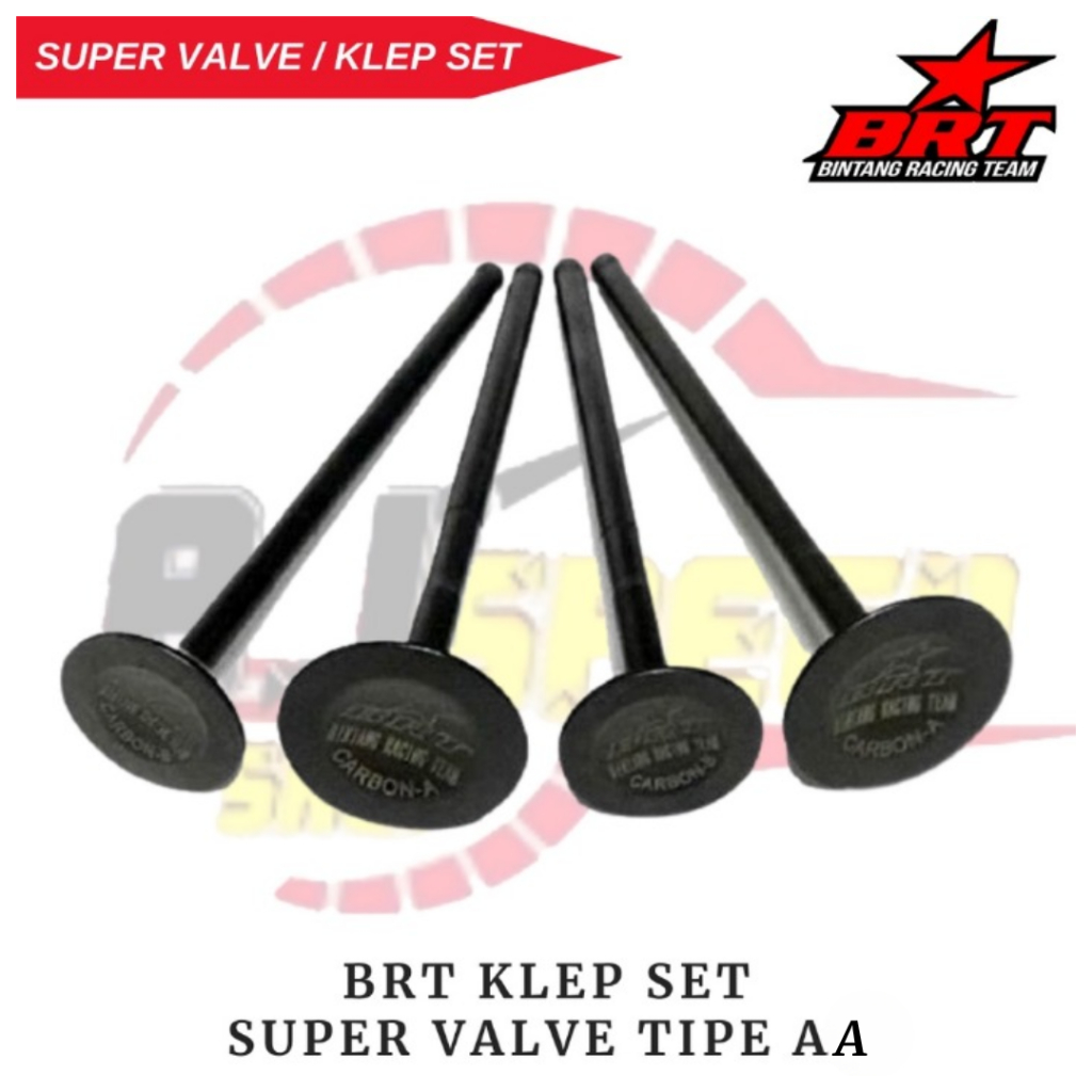 BRT Klep Set Tipe AA AB BATANG 4,5MM Carbon Ukuran 22/19 27/23 28/28 30/25 33/28 34/29 BRT Super Val