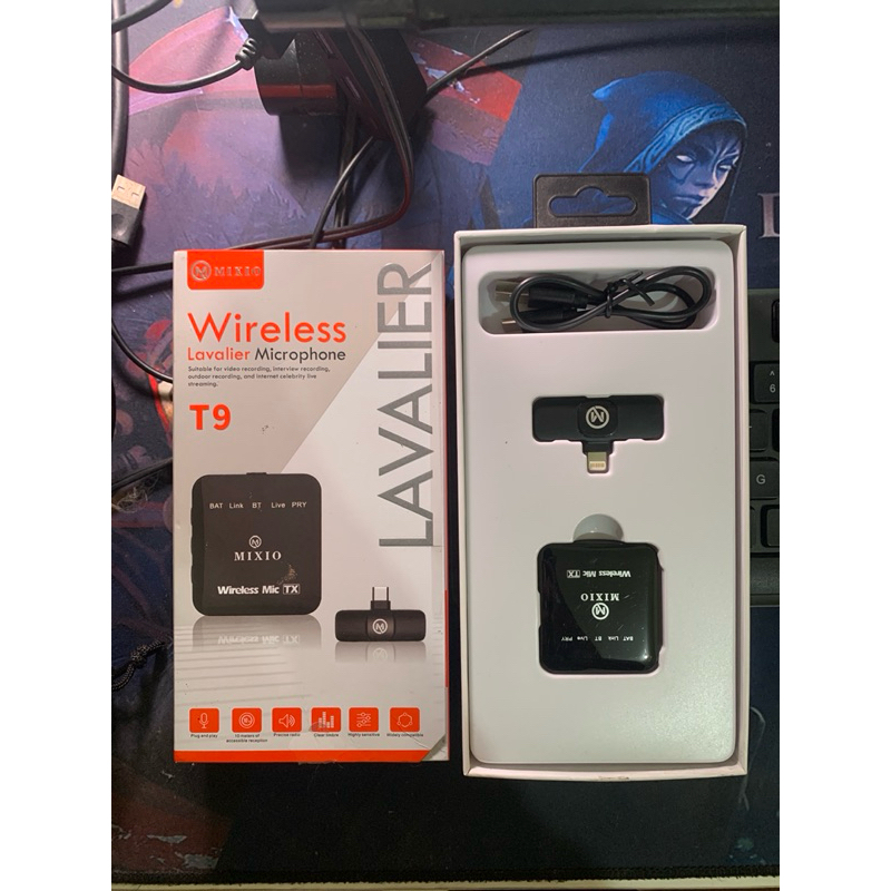 MIXIO - Mikrofon Lavalier T9/T10 Wireless Microphone Professional HP