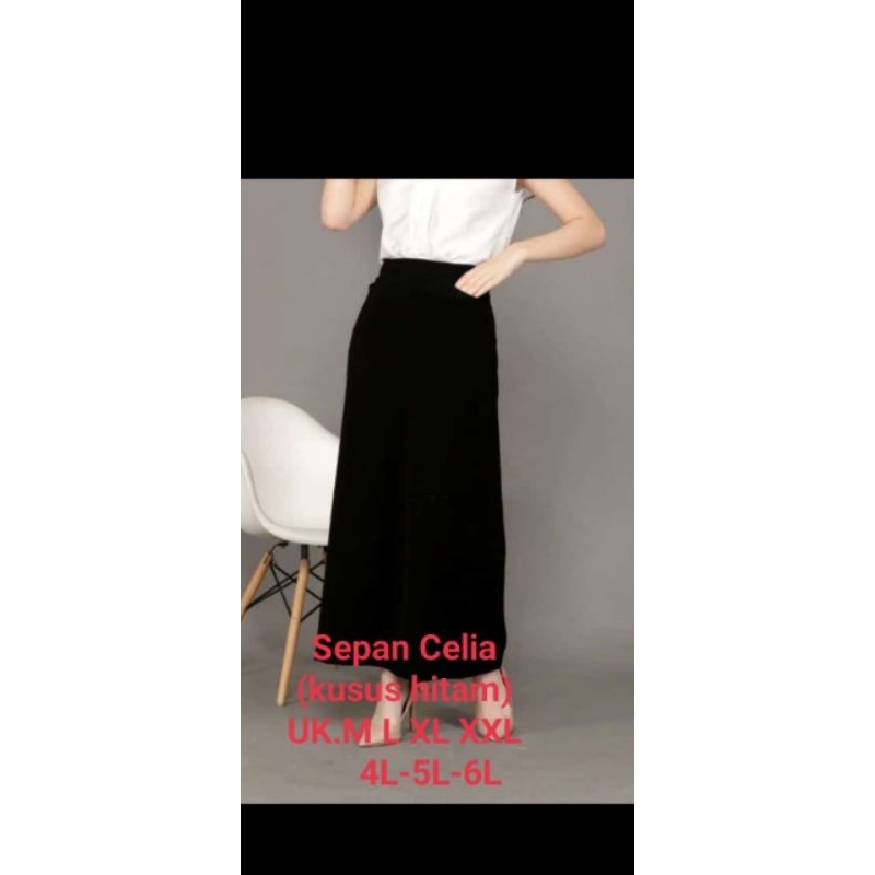 Rok kerja sepan cellia original kusus hitam