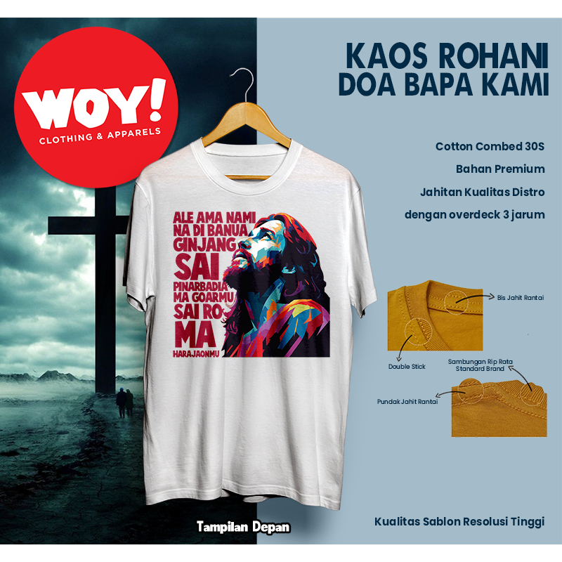 BAPA KAMI BAHASA BATAK TOBA - KAOS ROHANI COMBED30S - PREMIUM