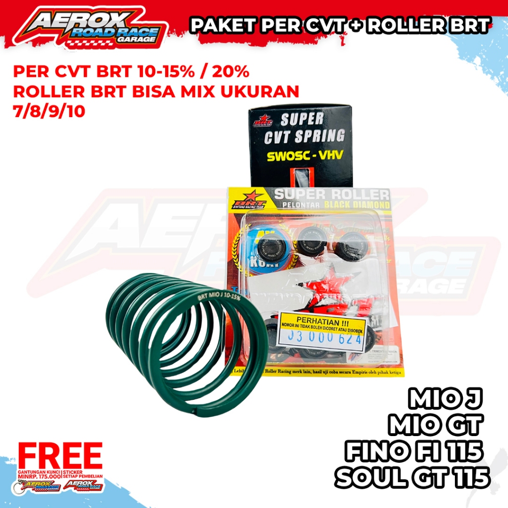PER CVT BRT ROLLER BRT MIO J MIO GT FINO 115 SOUL GT 115 PAKET 2 IN 1