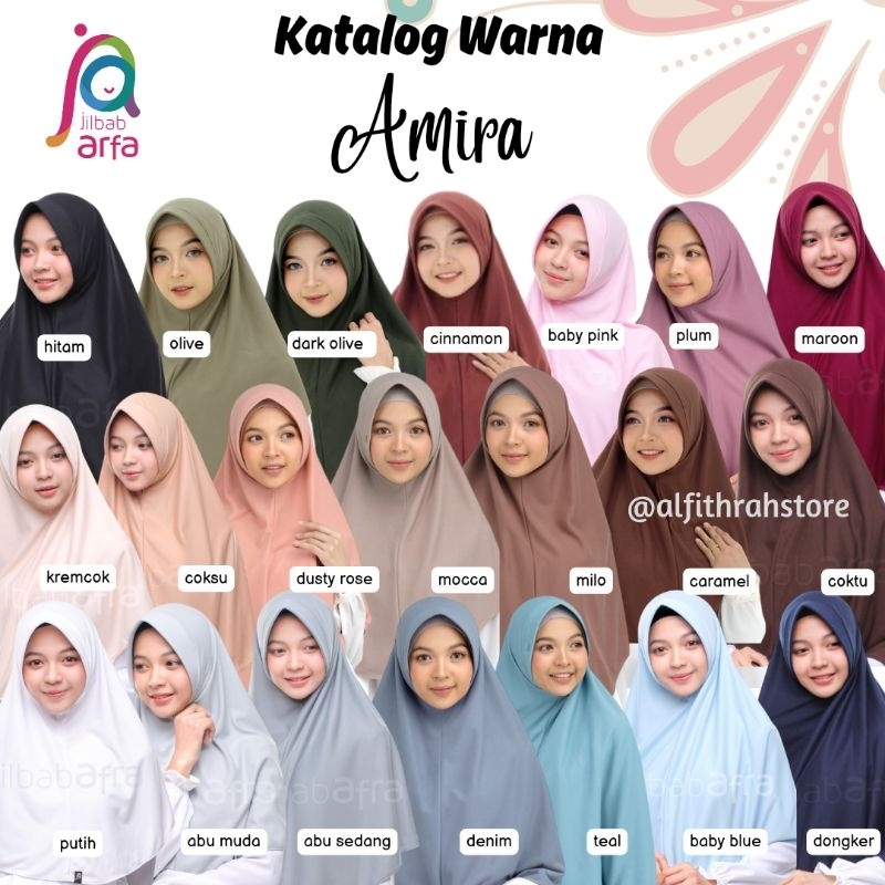 JILBAB ARFA (Afra) Amira BERGO AMIRA SIZE XL - BERGO KAOS PET ANTEM - BERGO PET ANTEM - JILBAB AMIRA