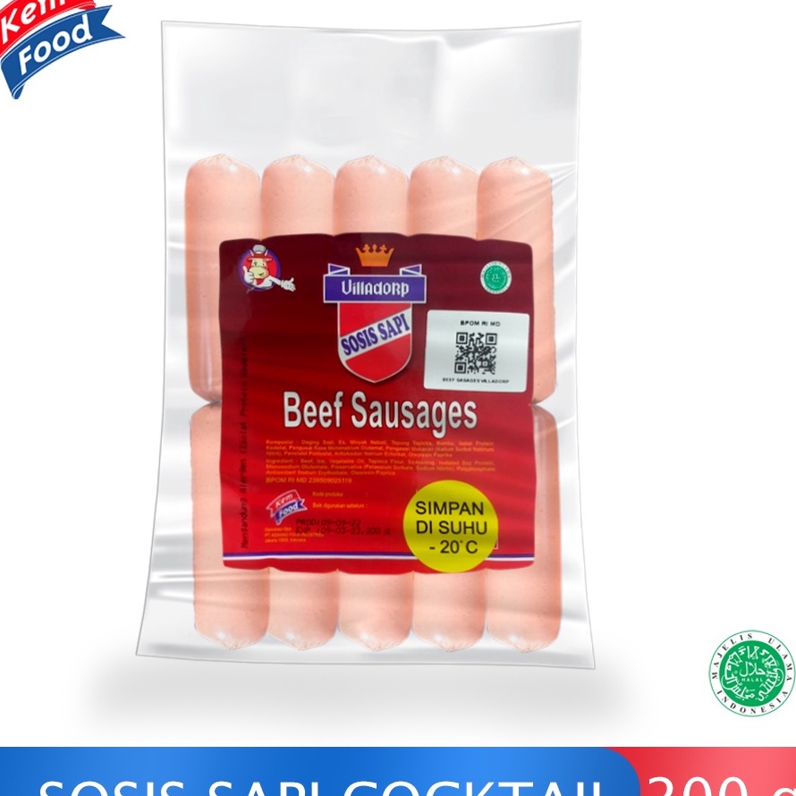 

MEGA SALE Villadorp Sosis Sapi Cocktail Premium 2 gr