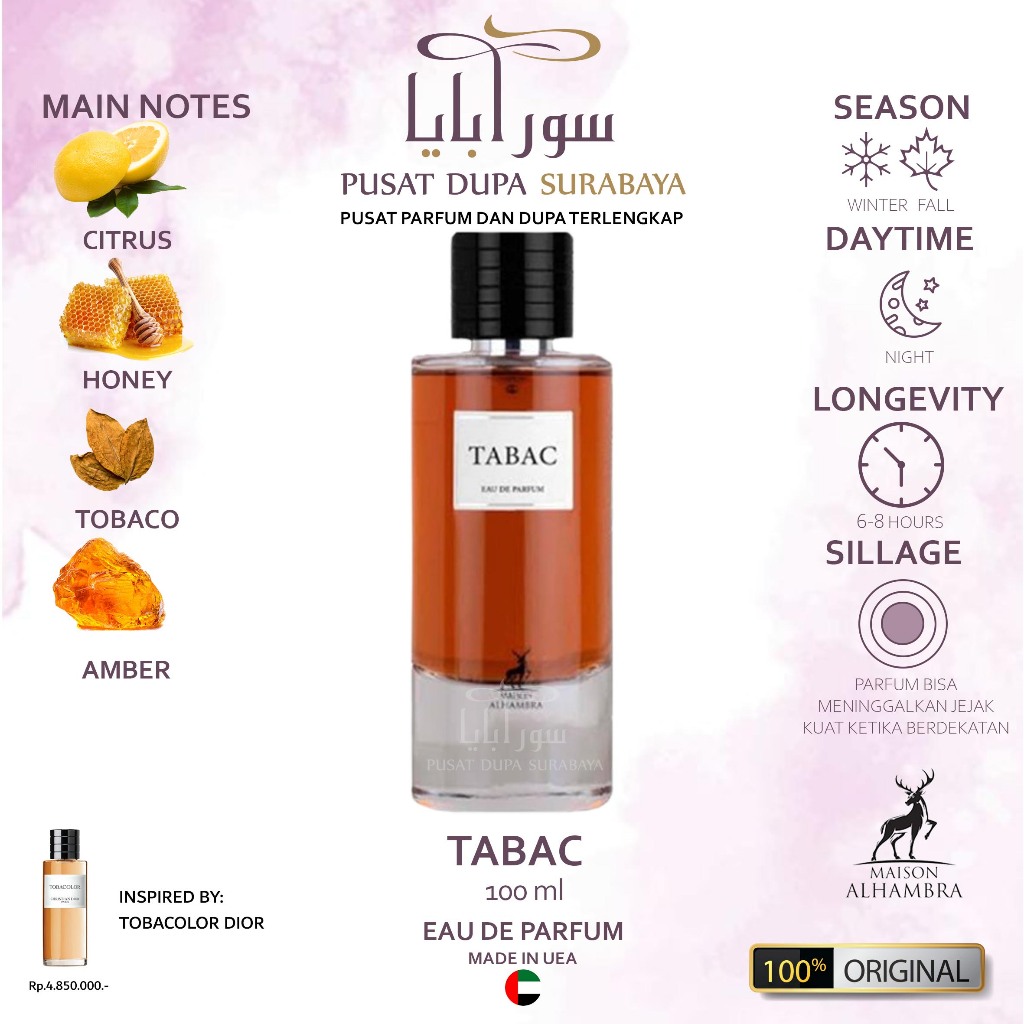 Parfum Asli Arab Original Premium/Dubai/TABAC