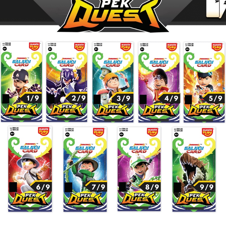 ART F86B Boboiboy Galaxy Card Original Monsta Malaysia  Quest