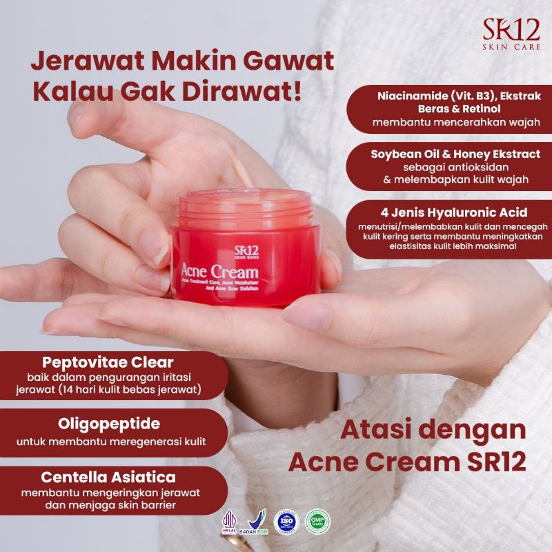 Acne Cream SR12 - Cream Khusus Malam - Cream Jerawat