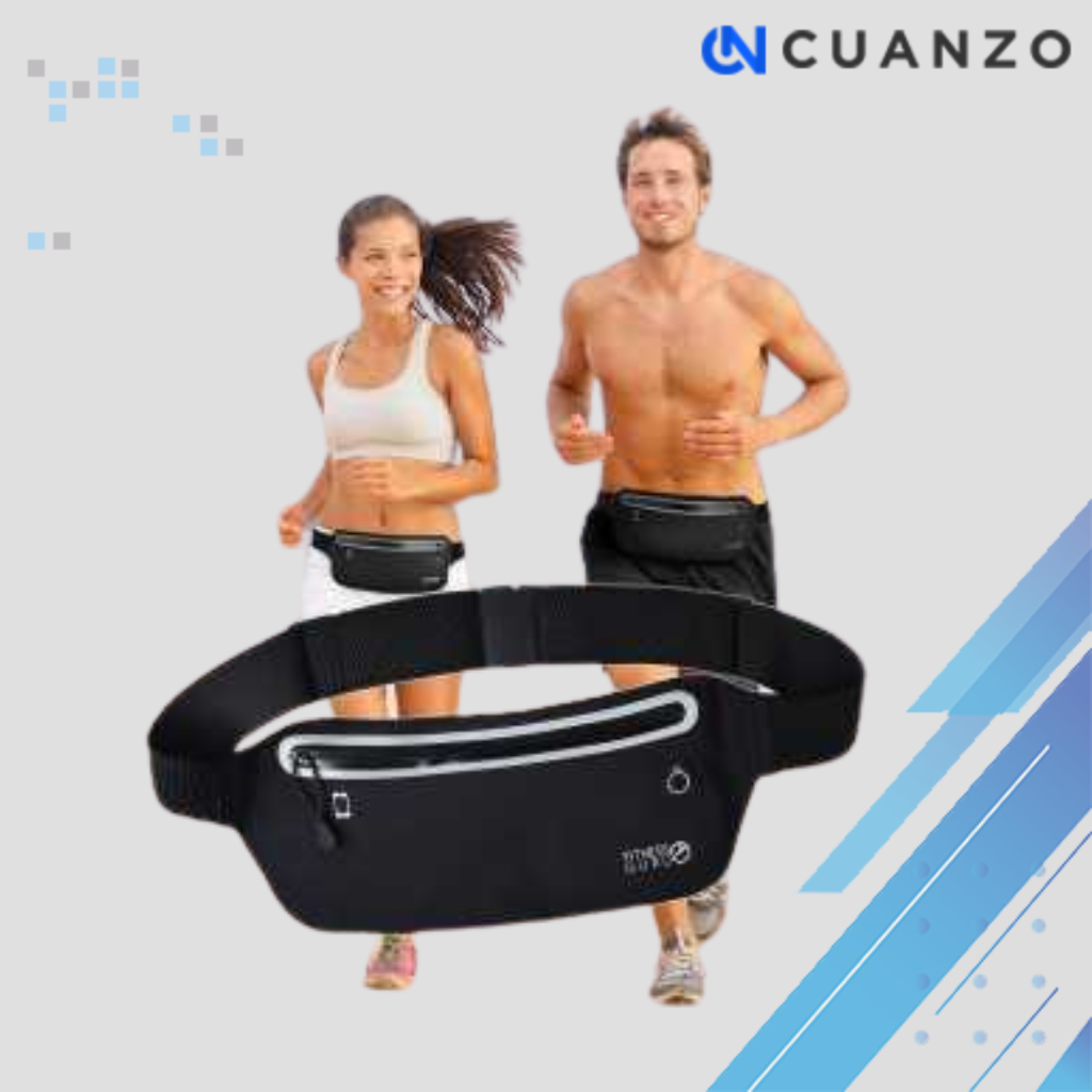 Tas Pinggang Olahraga Premium Sport Waist Bag Polyester / Tas Pria Wanita Dewasa Anak Selempang Bahu