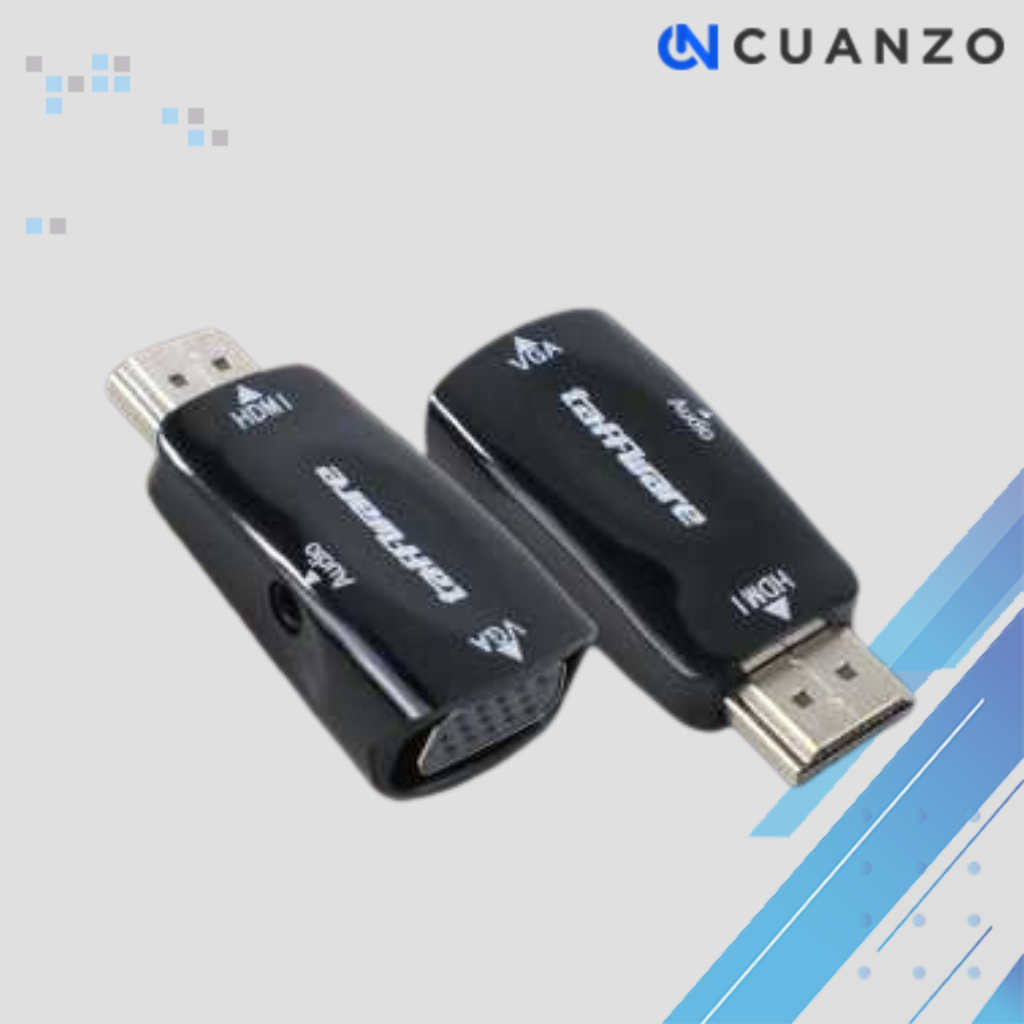 Adaptor HDMI ke VGA dan AUX 1080P / Konektor Otg Converter Splitter HDMI Ke VGA Audio Usb Female Mon