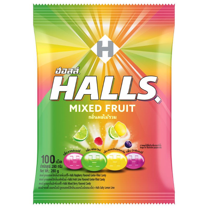 

Halls Candy Bag Mixed Fruit 280g