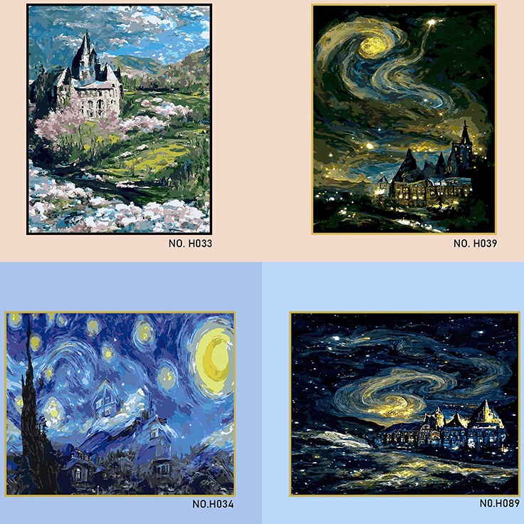 

Garansi Sampai With Frame 3x4cmpaint by number DIY Nomor Lukisan Minyak Lukisan Tangan Mewarnai Lukisan Minyak Van Gogh Hogwarts Buatan Tangan Menggantung Lukisan392