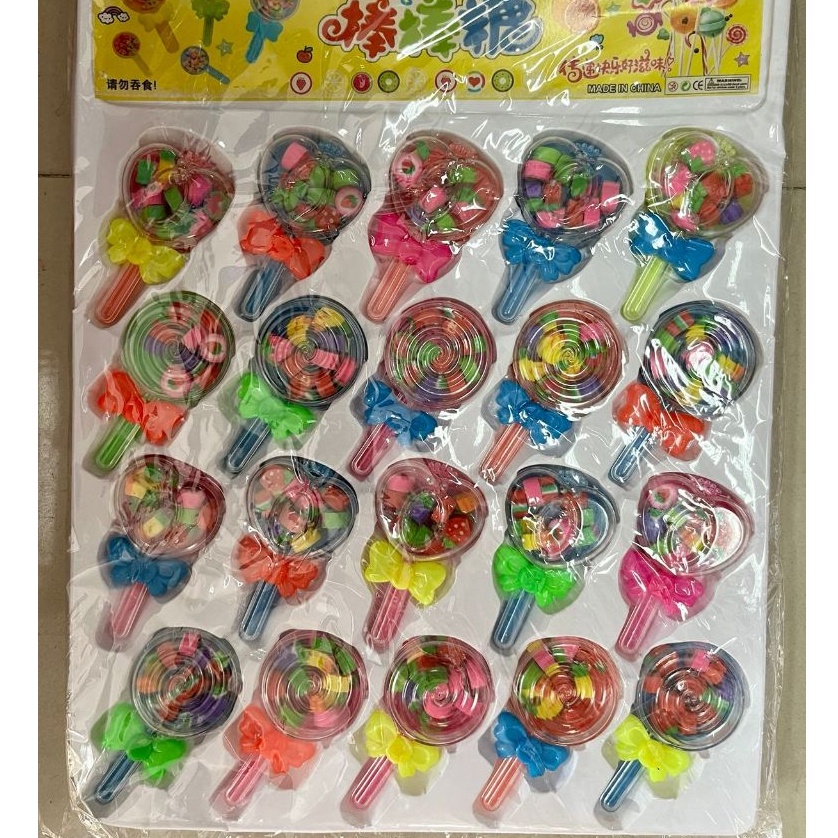 

ART U29R Paket Usaha Penghapus Karakter Mini Lucu Penghapus Kecil Penghapus Lolipop isi 2