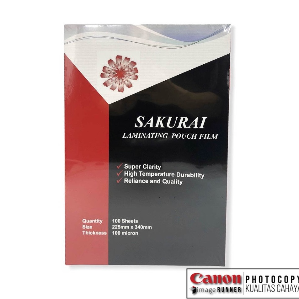 

Dijamin Suka Plastik Laminating Sakurai F4 Folio 225mmx33mm 1micron