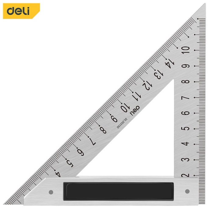 

ART E68E Deli Penggaris Segitiga Siku Besi Tukang Triangle Ruler EDL33XXX