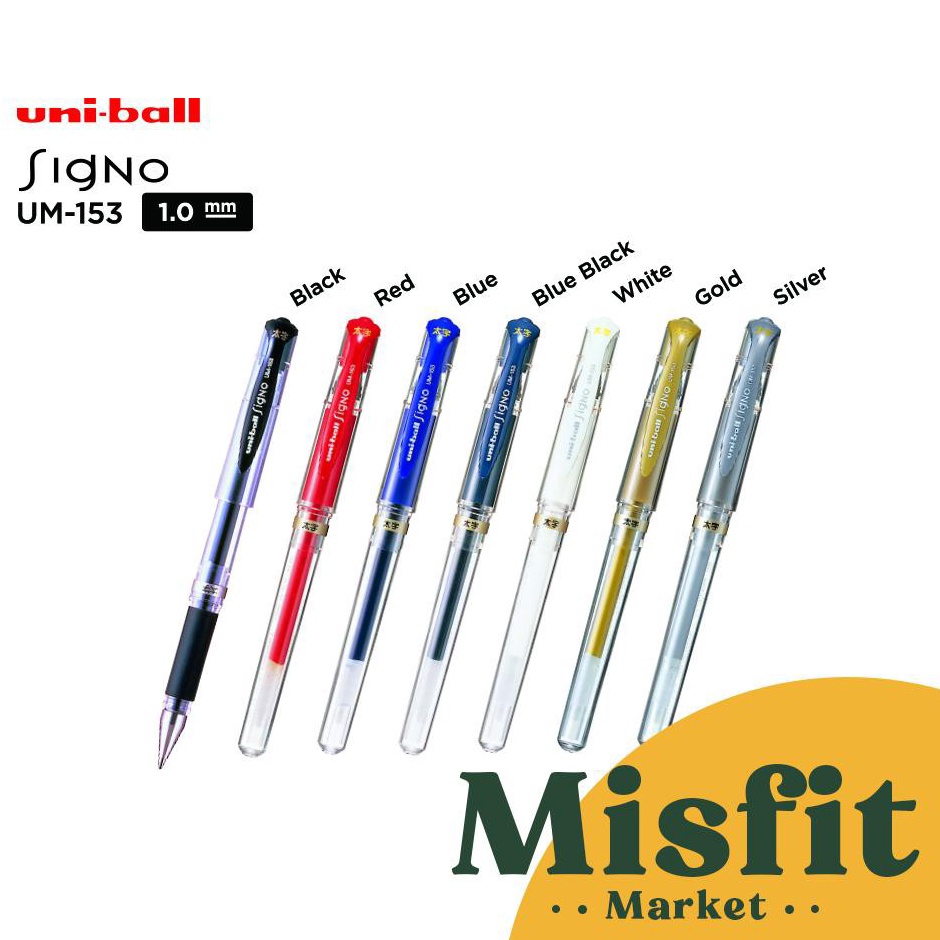 

ART Q52I UNI BALL Signo Broad UM153 Gel Pen Uniball White Tinta Putih
