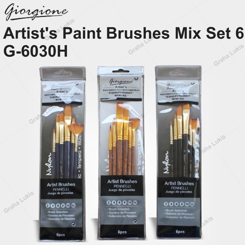 

KODE A9B8 Giorgione Brush set G63H mix set 6