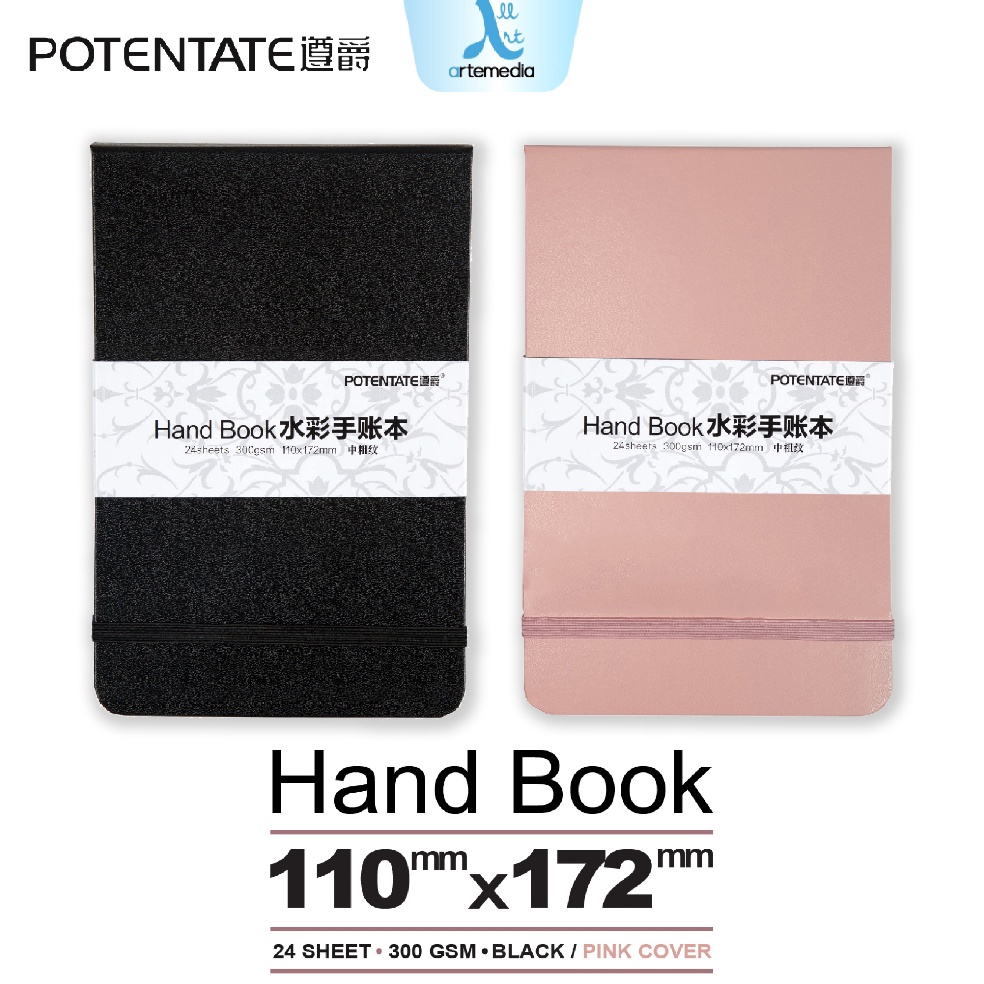 

ART W18Q Potentate Handbook Watercolor Journal 11x17cm Hard Cover Paper Book