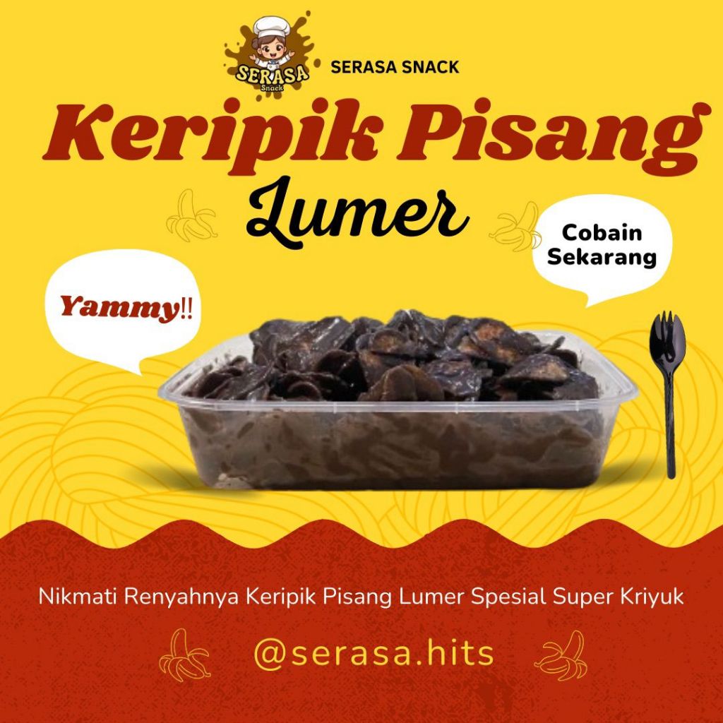 

Serasa keripik pisang coklat lumer banget kripik pisang super renyah box 500 ml