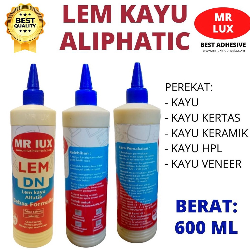 

ART J15Y Lem kayu ALIFATIK DN MR LUX 6 Gram Lengket Cepat Kering