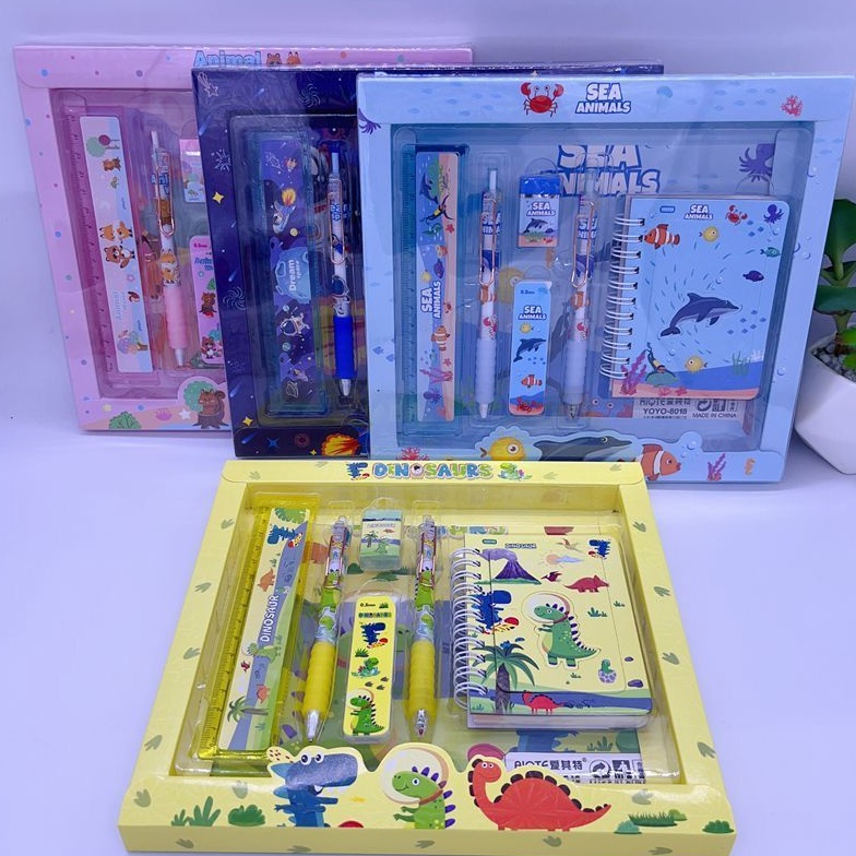 

KODE K6P2 Promo 6 in 1 Set Perlengkapan Alat Tulis 6 In 1 Sekolah Lucu Karakter Set Alat Tulis Anak Sekolah