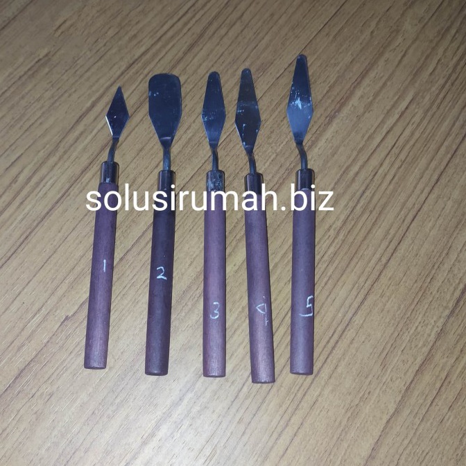 

KODE C6O4 CETOK LUKIS 5PCS 5 PCS BODY BULAT KECIL PALET GAMBAR PAINTING KNIFE