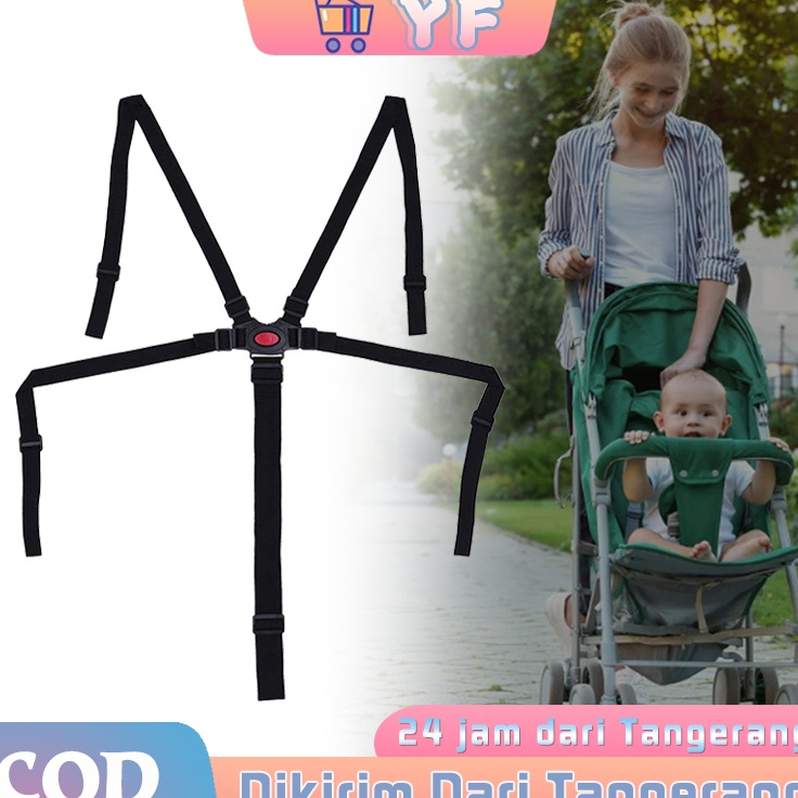 Gf Sabuk Pengaman Stroller Lima Poin Bayi Seat Belt Baby Chair Aksesoris Stroller Bayi