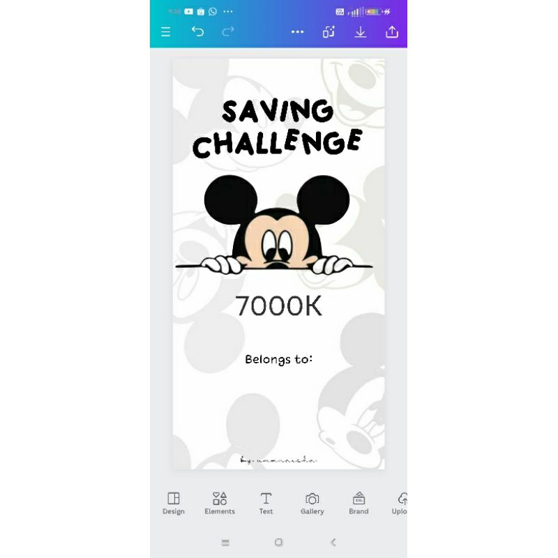 

Mickey Mouse Saving Challenge