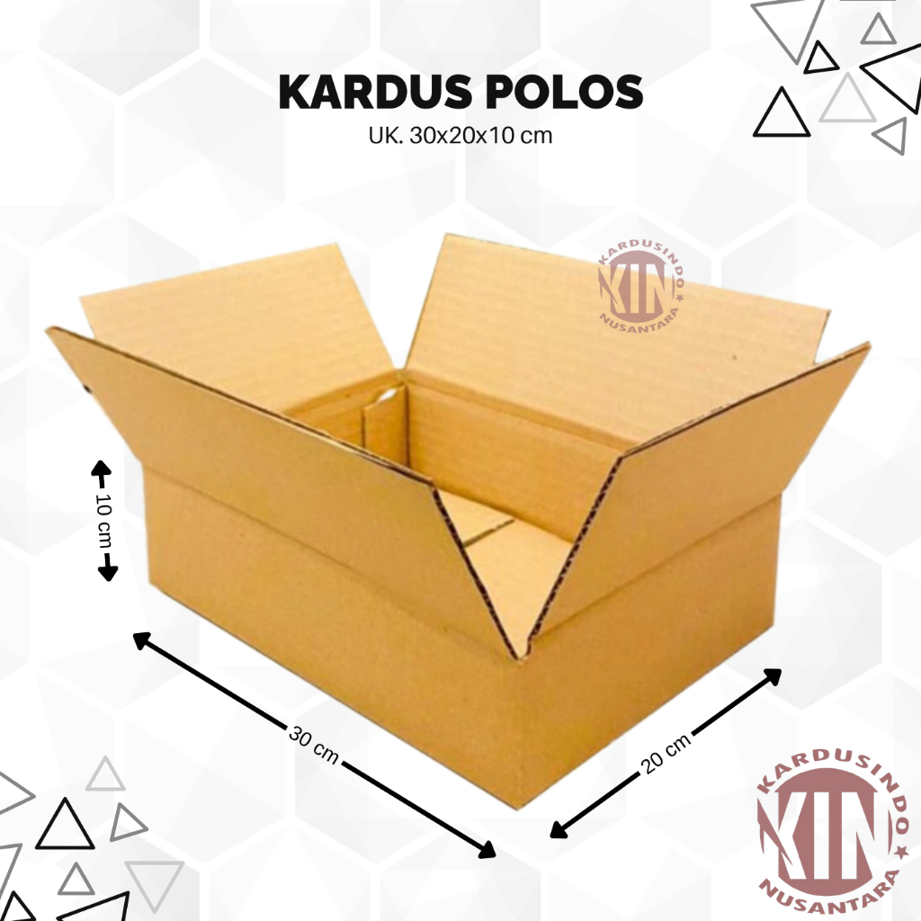 

kardus box polos baru uk 30x20x10 cm