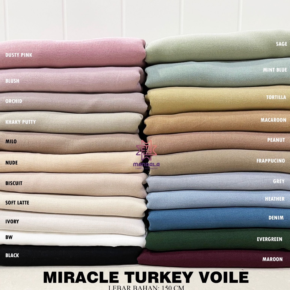 BARU Bahan Kain Miracle Turkey Voile Voal Arabian  Voal Syari