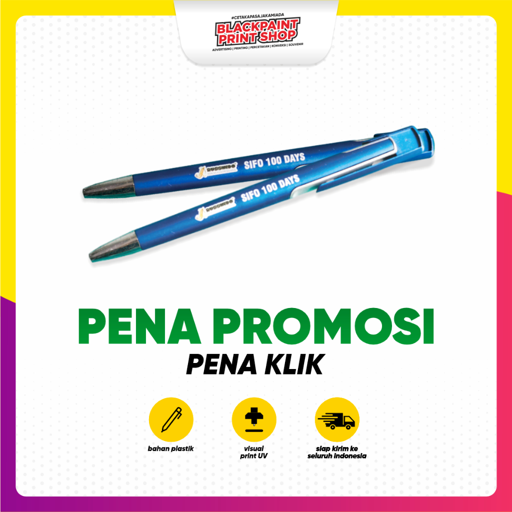 

Pulpen Klik / Pulpen Sablon / Pena Sablon