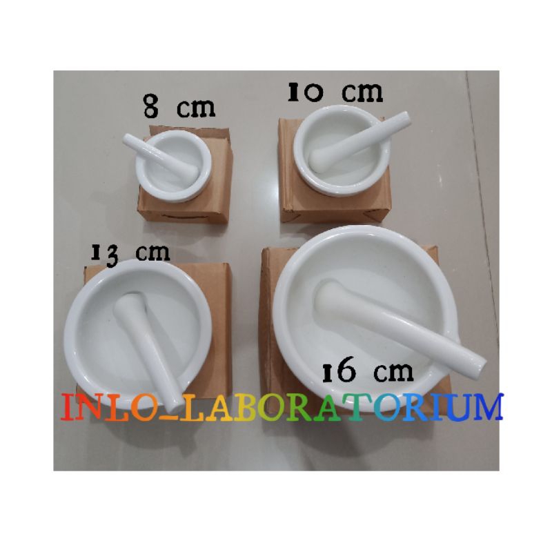 Lumpang dan Alu 16 cm/Penggiling Obat 16 cm/Mortar dan Stamper