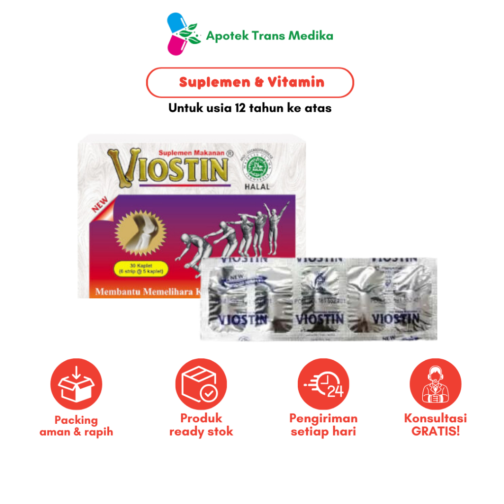 Viostin DS merupakan suplemen vitamin untuk tulang dan persendian