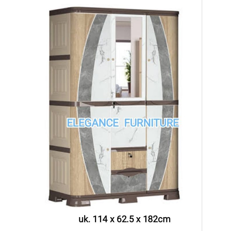 Lemari Pakaian 3 Pintu / 2 Pintu Olymplast PEKANBARU saja