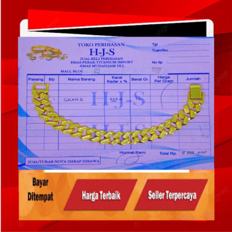 Viral GSN...Gelang tangan wanita dan pria  terbaru sesuai gambar free nota