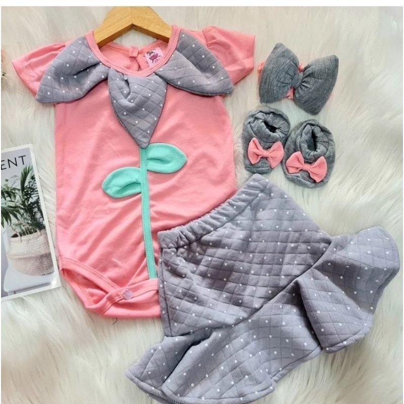 Syahci PKU BAJU BAYI Perempuan Cewek  0 6 bulan SETELAN JUMPER pesta Formal akikah NEWBORN Newbron b