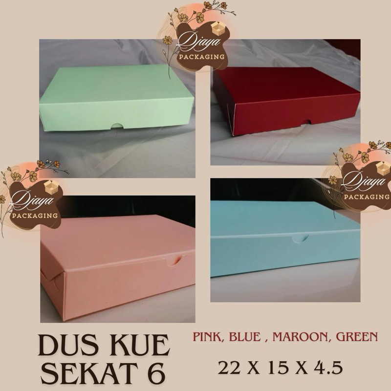 

Dus Kue Cupcakes Sekat 6 (colours) 22x15x4.5