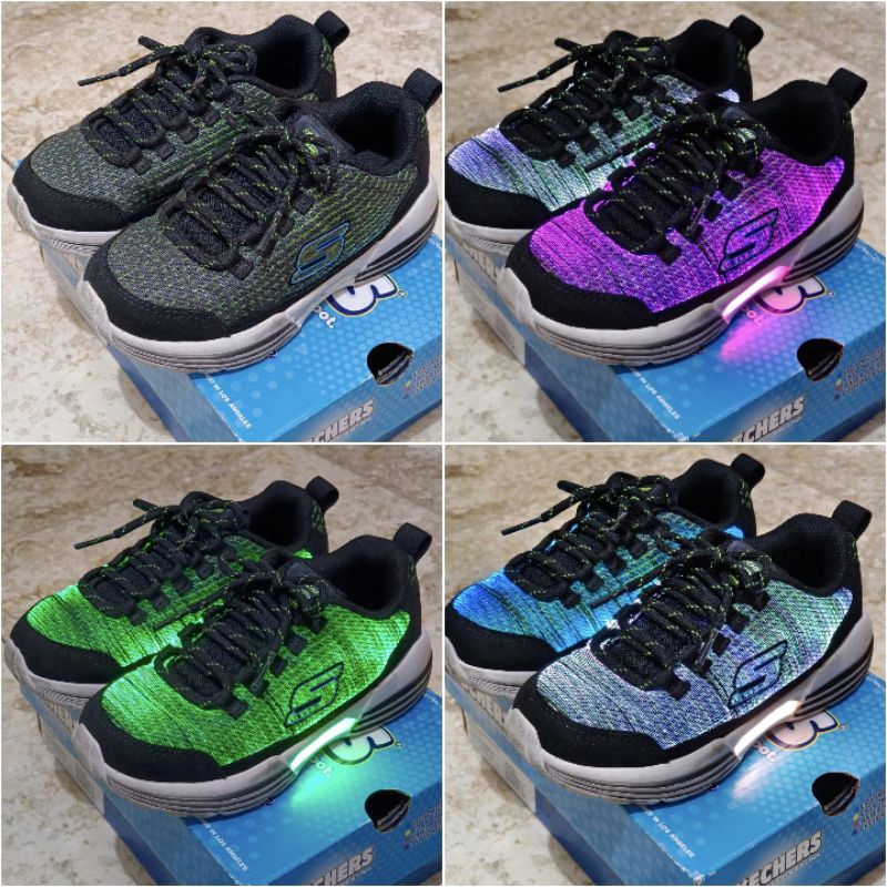 ORIGINAL SKECHERS TOEZONE TZ TOE ZONE SEPATU ANAK KIDS SEKOLAH PRELOVED SECOND LUMINATORS LIGHT LAMP