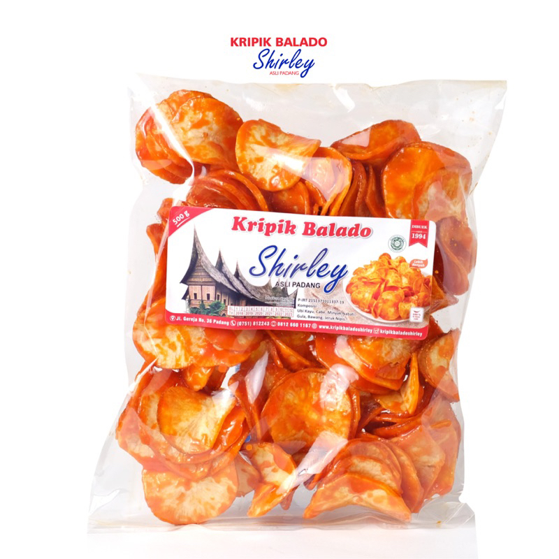 

Shirley Kripik Balado Bulat Shirley 500gr - Kripik Singkong Balado / Sanjay Balado Padang