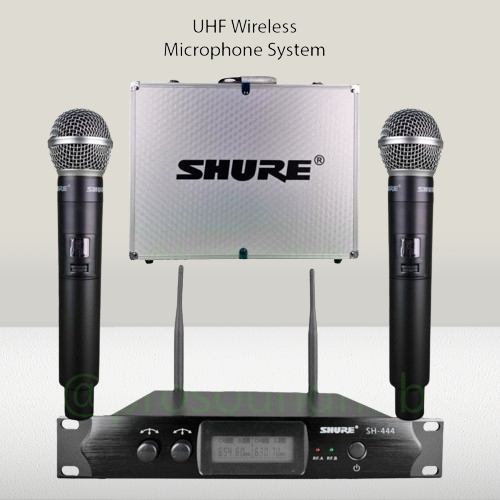 MIC MICROPHONE WIRELESS SHURE SH 444 / SH-444 / SH444 FREE HARDCASE GARANSI RESMI SHURE