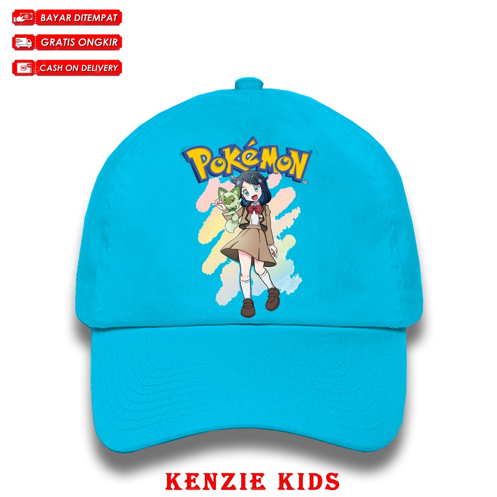 TOPI BASSEBALL ANAK MOTIF POKEMON NEW HORIZON